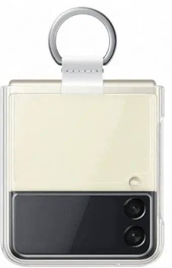 Samsung Z Flip3 silikondeksel med ring (klar)