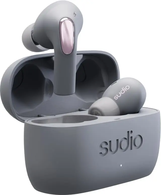 Sudio E2 helt trådløse in-ear hodetelefoner (slate grey)