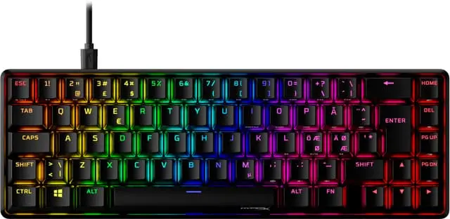 HyperX Alloy Origins 65 - Gamingtastatur - Uten numpad - Nordisk