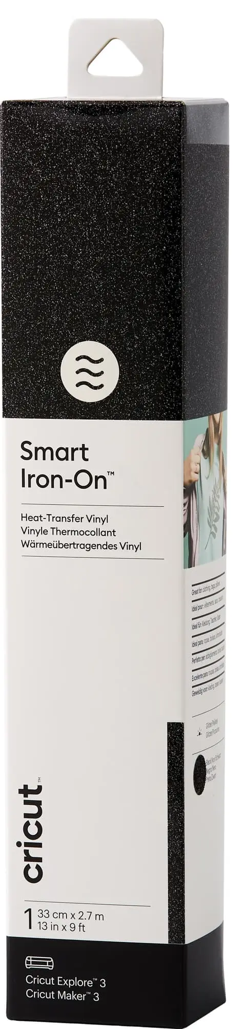 Cricut Smart Iron-On Glitter ark 33x273 (glitrende sort)