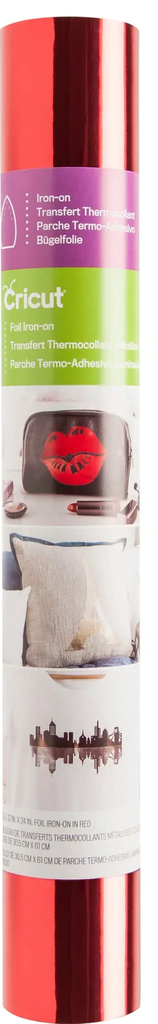 Cricut Foil Iron-On rull 30 x 60 cm (rød)