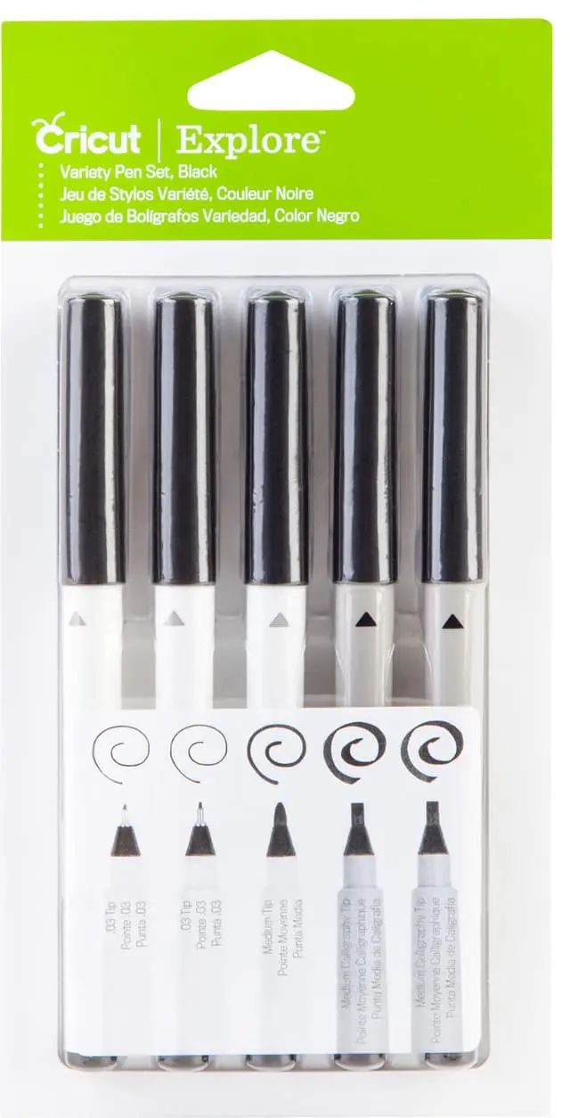 Cricut assorterte permanente penner 5-pk (sort)