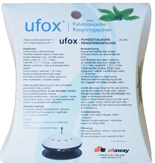 Ufox rengjøringspulver 81141 (2 x 50 g pk.)