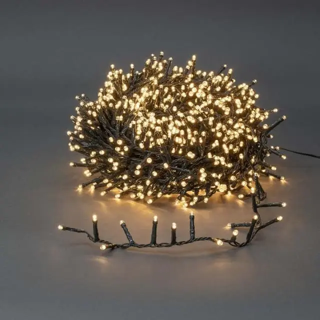 Nedis Julebelysning | Kompakt klynge | 1200 LED's | Varm Hvit | 24.00 m | Lyseffekter: 7 | Innendørs eller utendørs