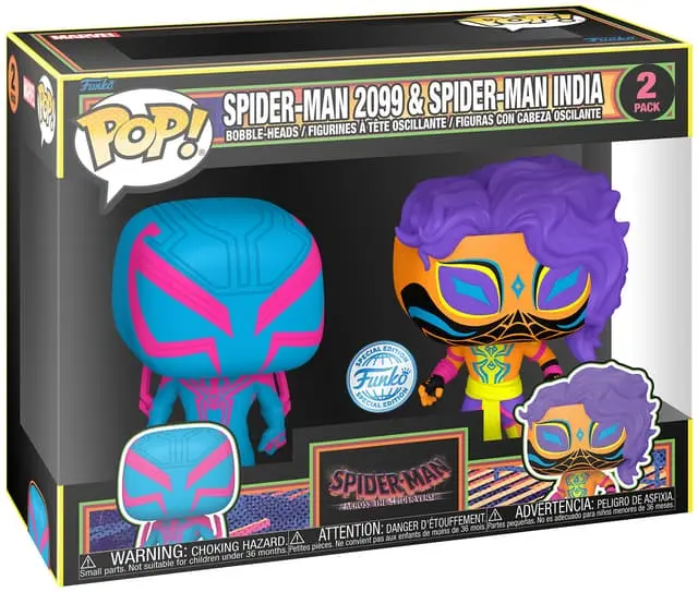 Funko Pop Spider-Man actionfigur 2-pakning (2099, India)