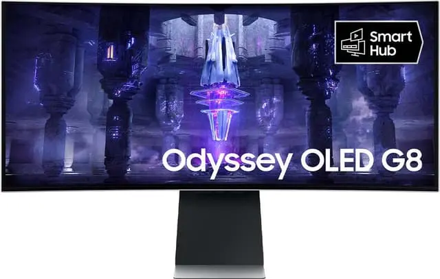 Samsung Odyssey G8 S34BG850S 34" buet OLED-skjerm (sølv)