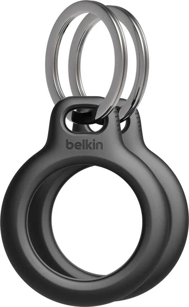 Belkin Secure AirTag-holder med nøkkelring 2-pakning (sort)