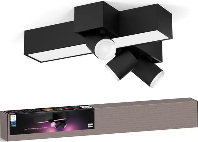 Philips Hue Centris korsformet trippelt spotlys 25W GU10 (sort)