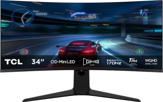 TCL 34R83Q 34'' WQHD/MQLED/170Hz/1ms/CV monitor