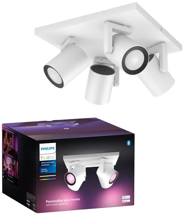 Philips Hue Argenta LED spotlys 4x4,2W GU10 (hvit)