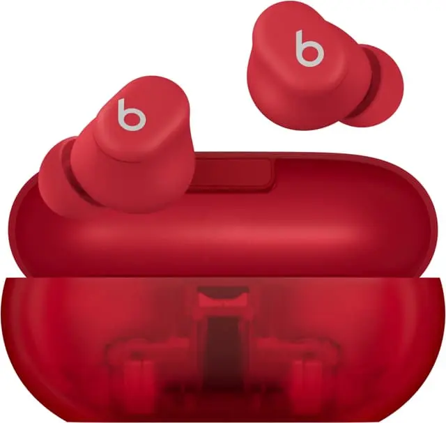 Beats Solo Buds helt trådløse in-ear hodetelefoner (gjennomsiktig rød)
