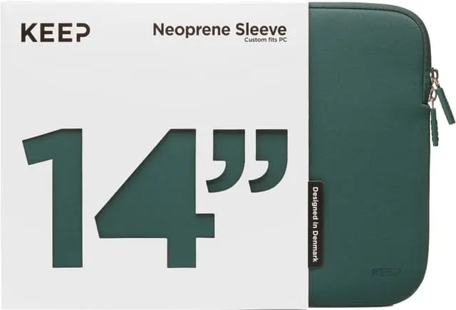 KEEP 14" Neopreneetui til bærbar PC (Power Green)