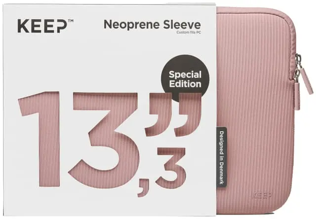 KEEP 13,3" Neopren/tekstiletui til bærbar PC (Rose Elegance)