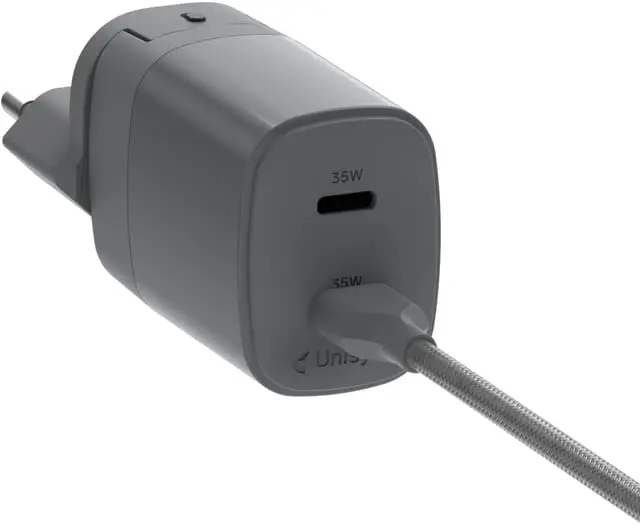 Unisynk 2-port 35W global multilader (grå)