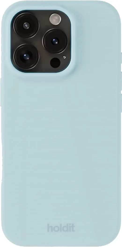 Holdit Silicone iPhone 16 Pro deksel (mineralblå)