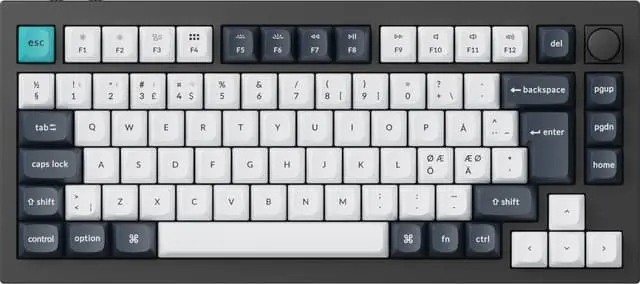 Keychron V1 Max gamingtastatur (Gateron Jupiter Brown Switches)