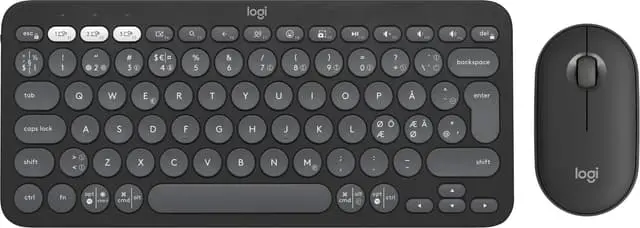 Logitech Pebble 2 K380S/M350S tastatur og mus kombo (Grafitt)