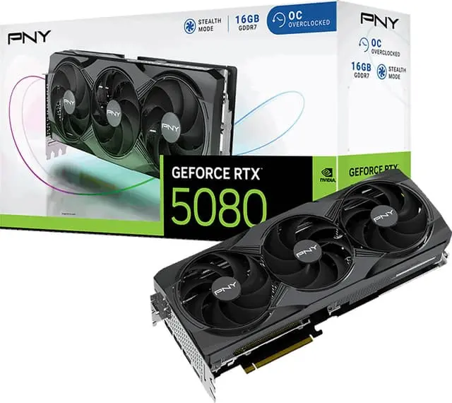 PNY GeForce RTX 5080 16GB 3X OC grafikkort
