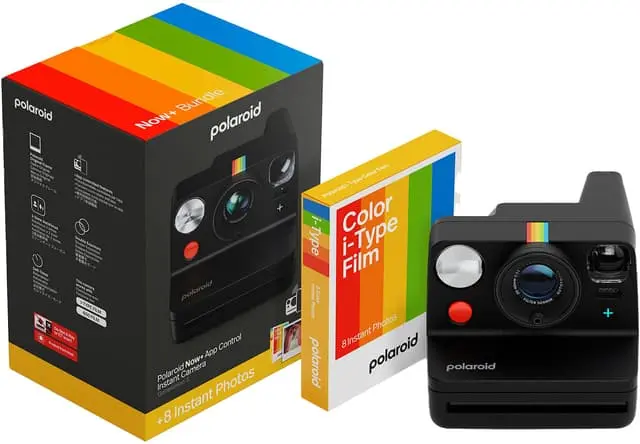 Polaroid Now+ Gen. 3 instant camera (startpakke, sort)