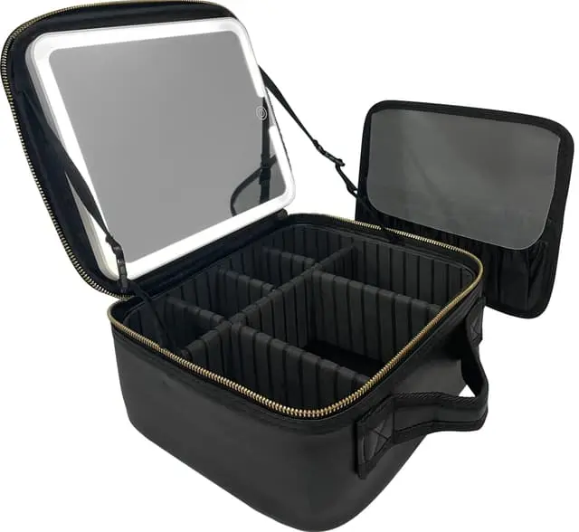 NORD sminkeveske med LED-belyst speil SP31 (sort)
