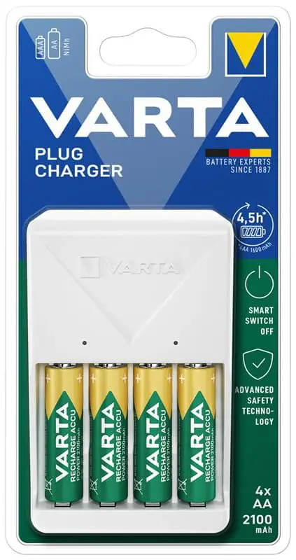 Varta batterilader 3742399 (hvit)