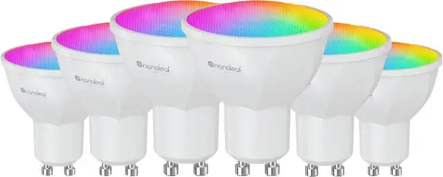 Nanoleaf Essentials Smart LED pærer 5W±10% GU10 (6 pk) (flerfarget)