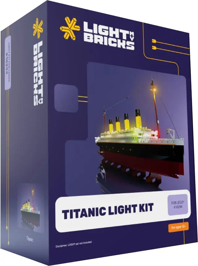Light My Bricks Titanic lyssett 10294
