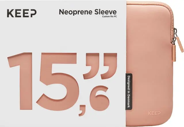 KEEP 15.6’’ neoprene laptop sleeve (coral pearl)