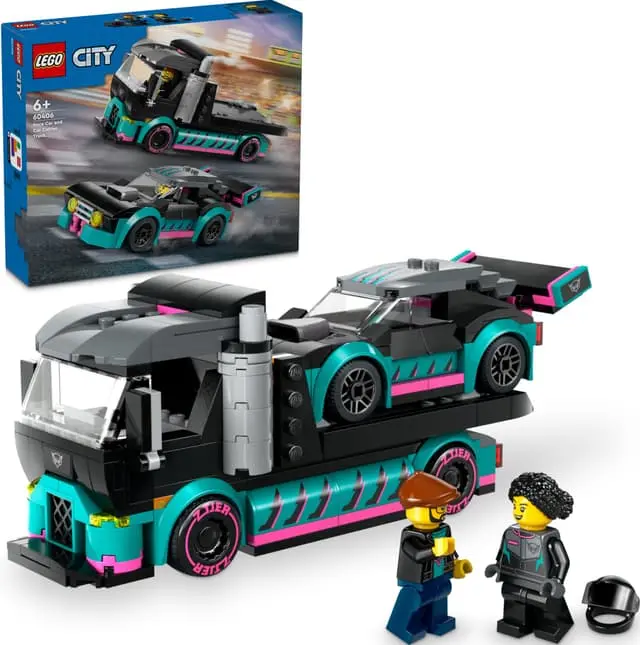 Racerbil og transporttrailer 60406