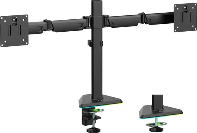 Essentials RGB Dual Articulating skjermarm (sort)