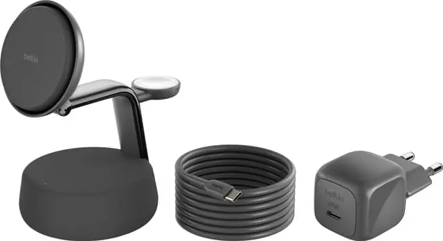Belkin 3in1 Qi2 25W trådløs lader (charcoal)