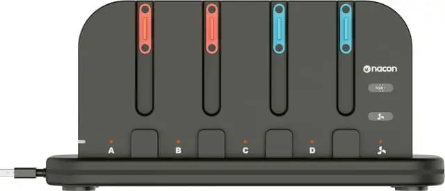 Nacon Switch 2 og kontrollere ladedokk