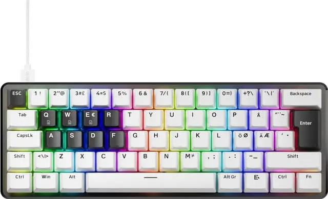 Pulsar PCMK 3 RGB gamingtastatur (hvit)