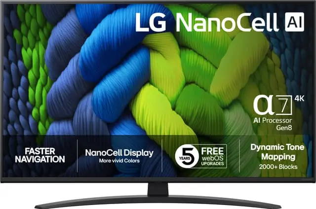 LG 43" NANO 82 4K NanoCell TV (2025)