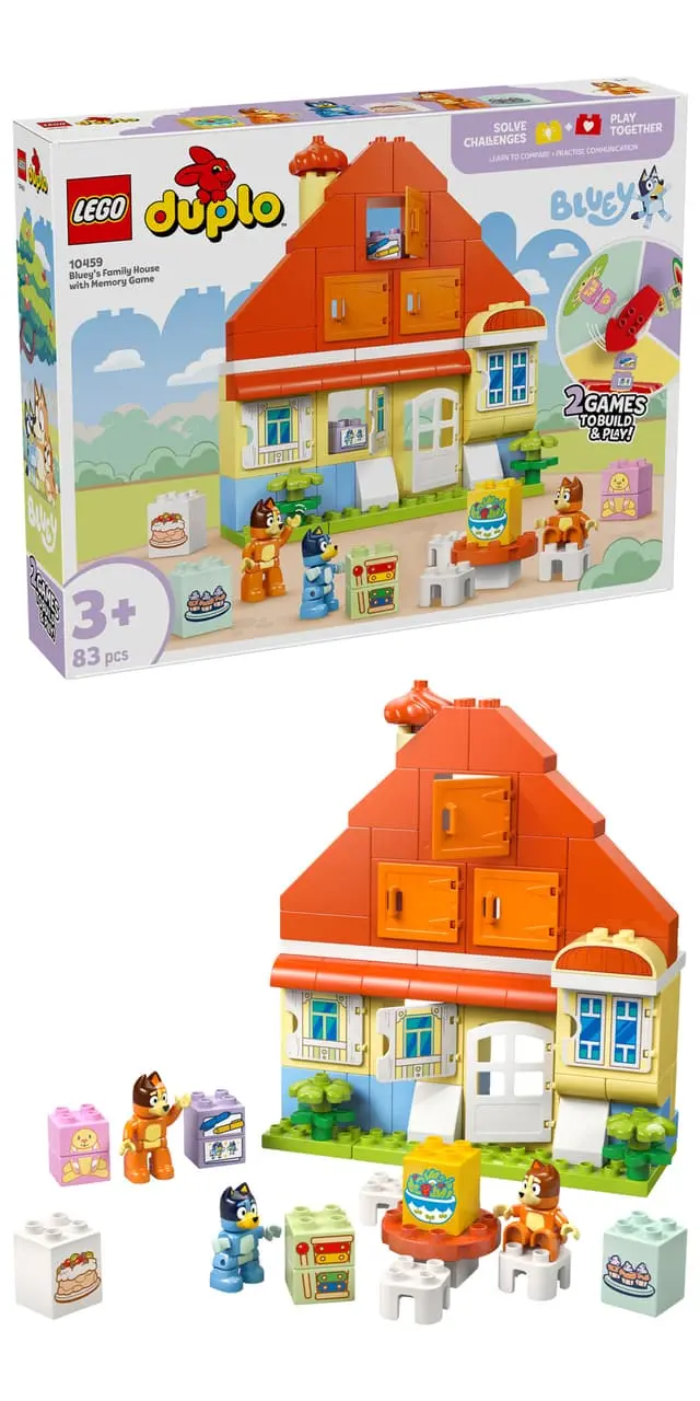 LEGO DUPLO Blueys hus med huskespill 10459