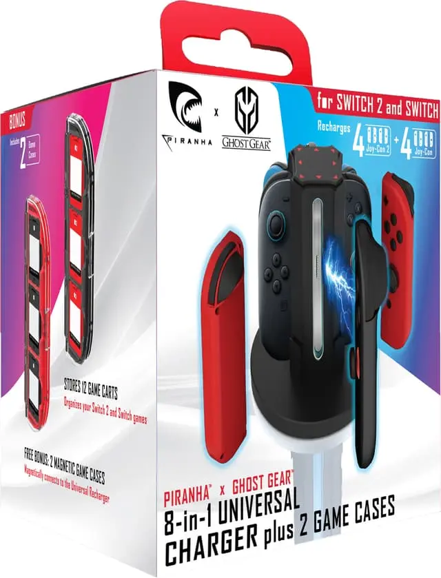 Piranha x GhostGear Nintendo Switch 1/2 Joy-Cons lader
