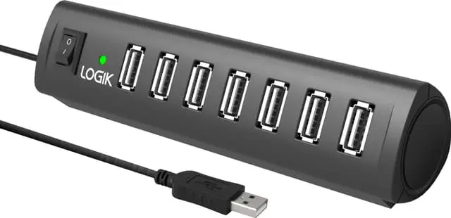 Logik 7-port USB hub (sort)