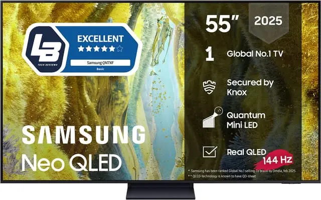 Samsung 55” QN77F Neo QLED 4K Edge MiniLED Smart TV (2025)