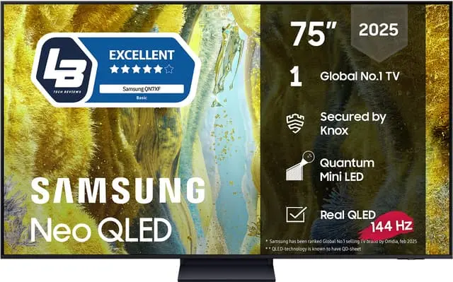 Samsung 75” QN77F Neo QLED 4K Edge MiniLED Smart TV (2025)