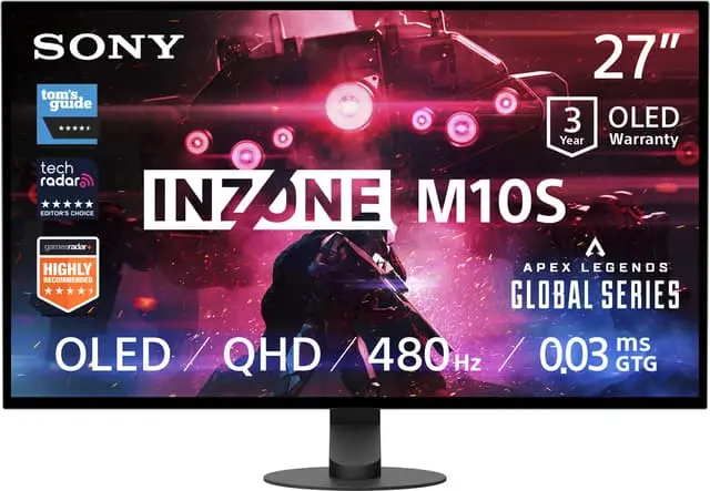 Sony Inzone M10S 27" QHD/OLED/480Hz/0,03ms/HAS gamingskjerm
