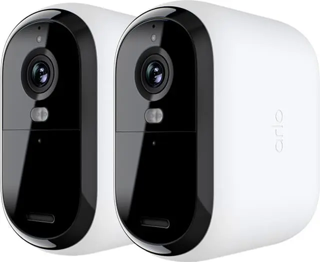 Arlo Essential XL 2K sikkerhetskamera (2-pakke, hvit)