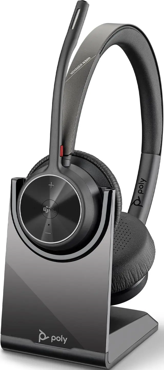 HP Poly Voyager 4320 MS Teams headset USB-A kabel med ladestativ