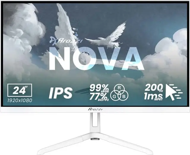 Arozzi Nova 24" FHD/IPS/200Hz/1ms skjerm