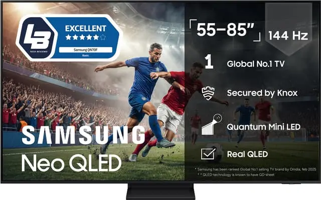 Samsung 55” QN70F Neo QLED 4K Edge MiniLED Smart TV (2025)