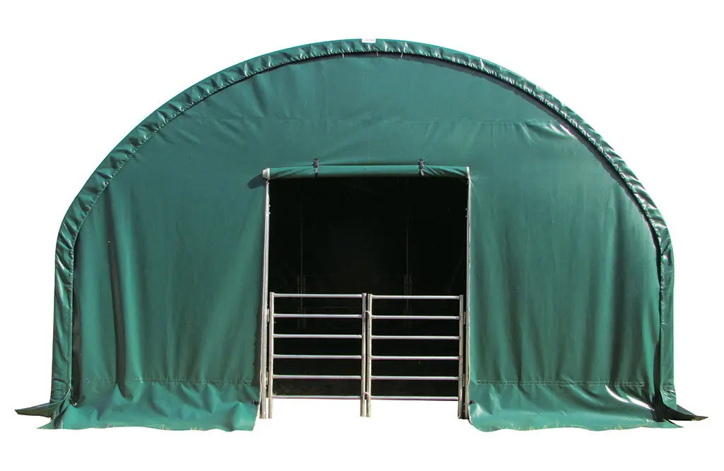 Leskur, 6 x 6 x 3,7 m med lukkbar front