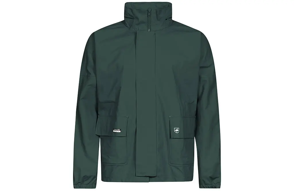 Regnjakke, PU/PVC, grønn, str 3XL