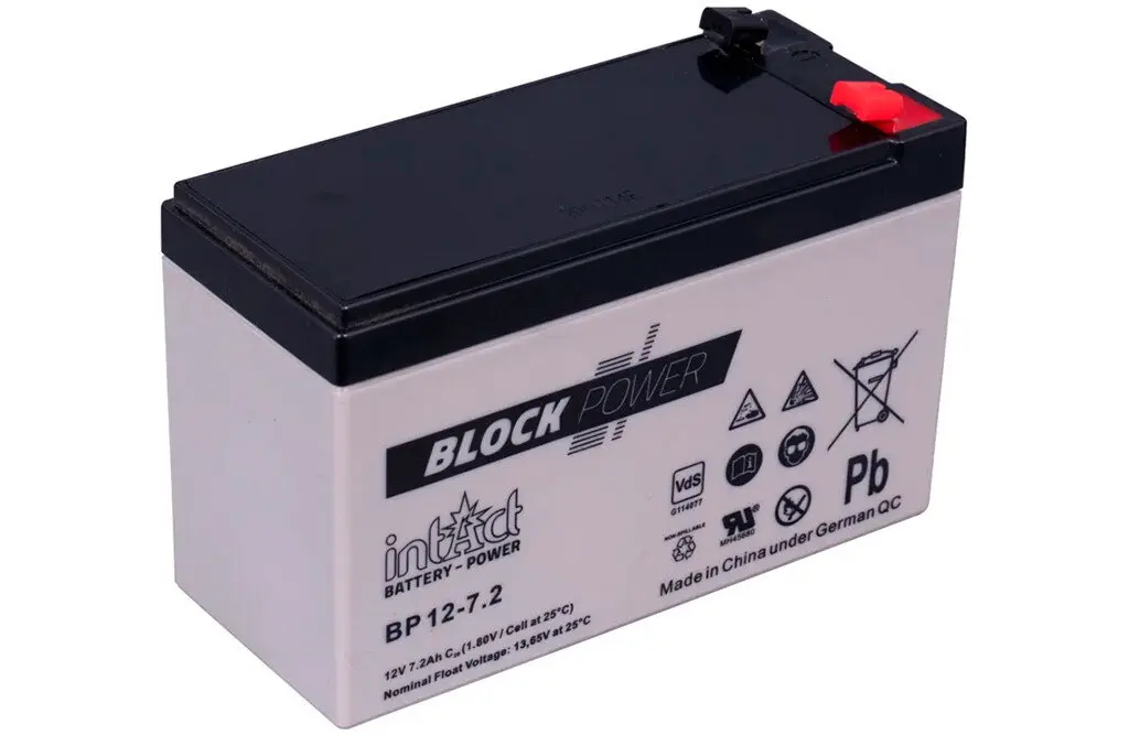 AGM-blokkbatteri 12 V 7,2 Ah