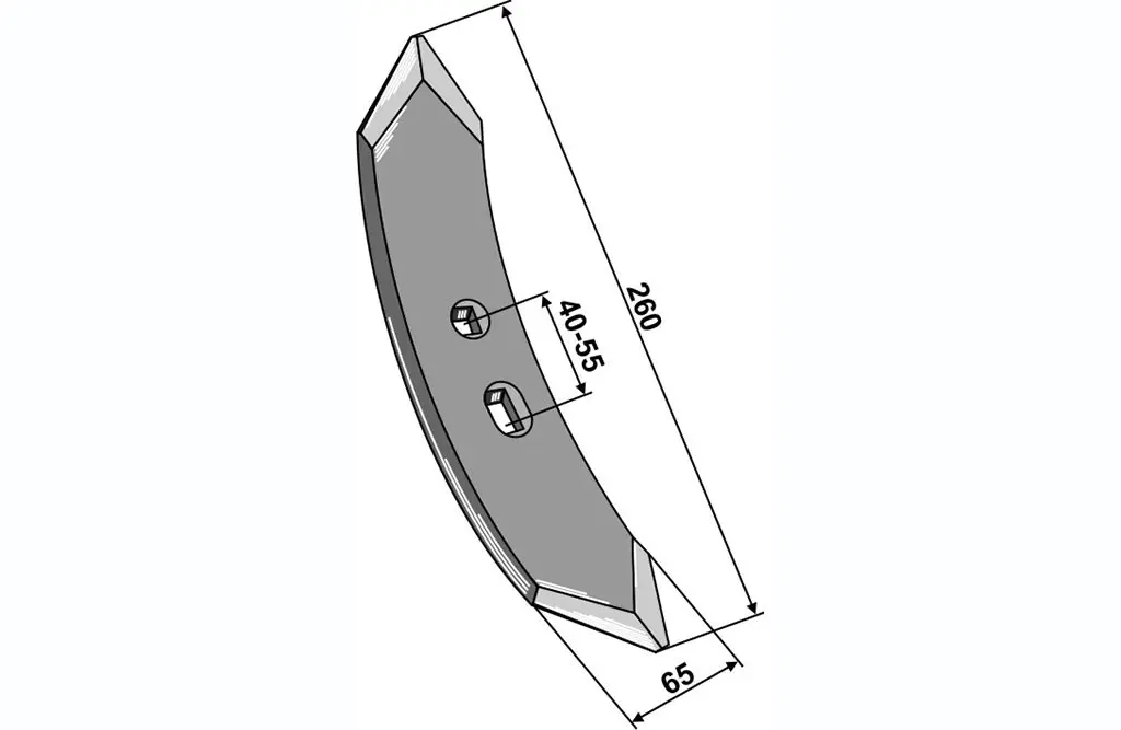 Flemtofte/Kverneland stubspids, 260 mm