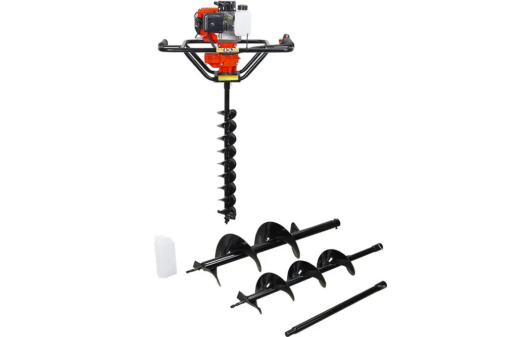 Jordbor bensin 52cc med 3 bor og 50 cm forlenger, CORE