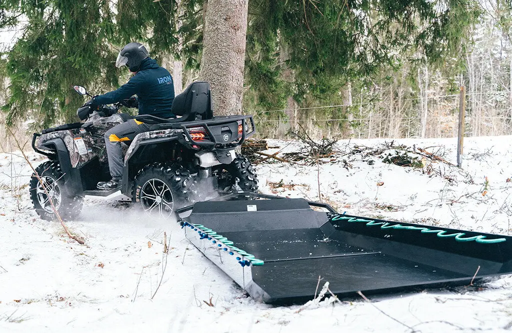 Tømmerslede for ATV 600 kg kapasitet, IRON BALTIC